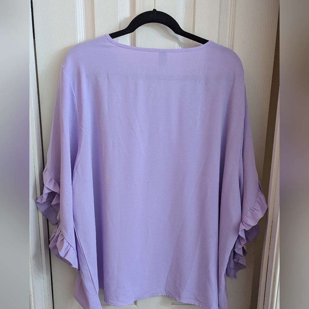 SHEIN Flutter Sleeve Blouse NWOT - Picture 4 of 6